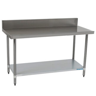 Commercial 304 Grade Stainless Steel Splashback Bench, 1600 x 610 x 900mm high