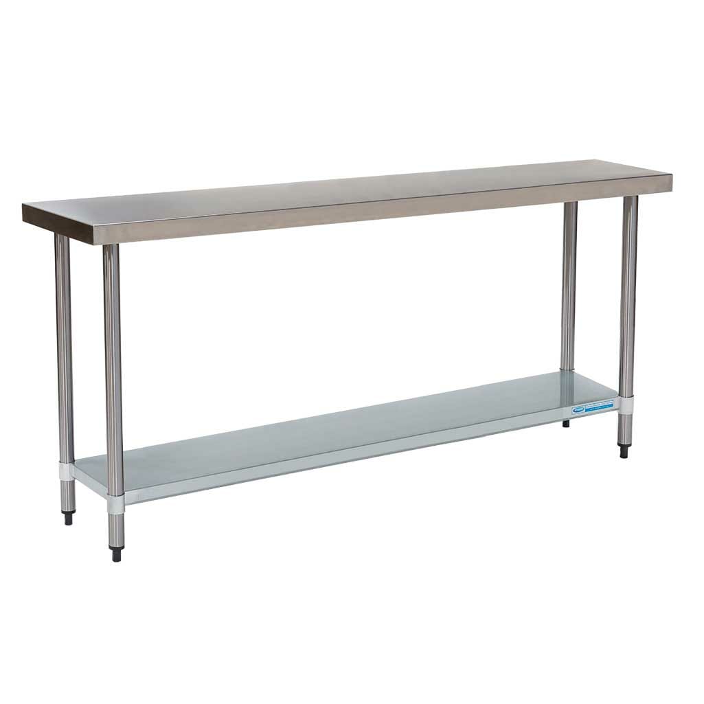Commercial 304 Grade Stainless Steel Flat Bench 1800 x 450 x 900mm high