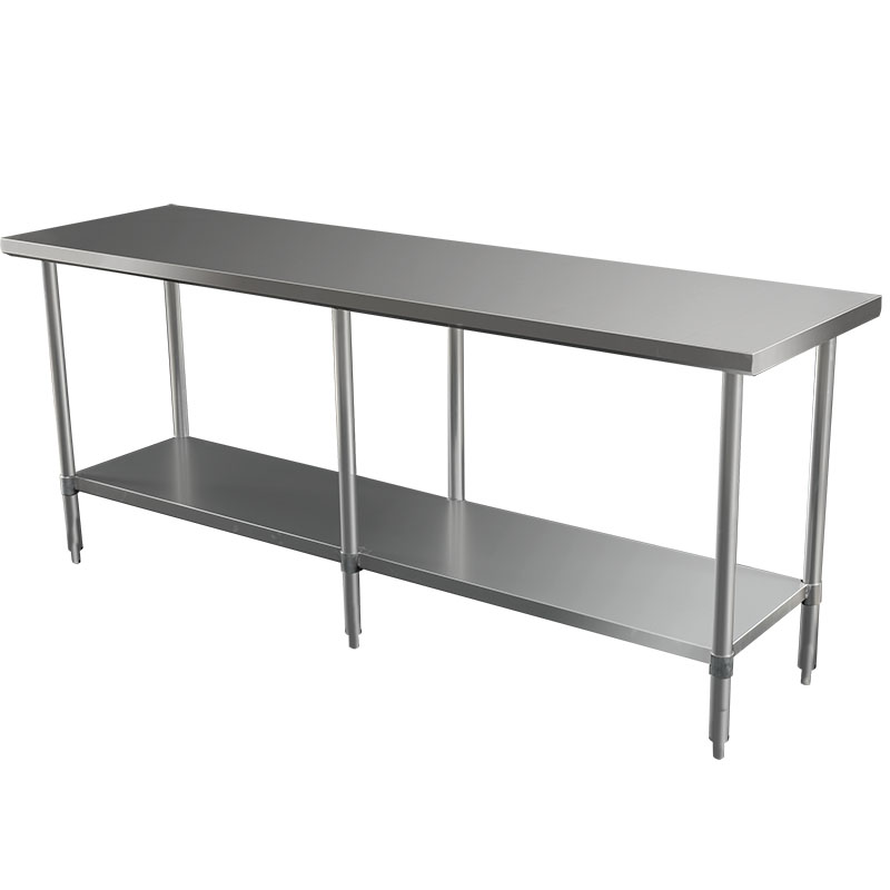 Economy 430 Grade Stainless Steel Flat Bench 2200 x 610 x 900mm high