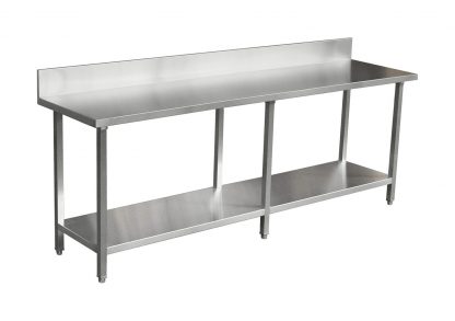 Premium Range Stainless Catering Bench with Splashback (2400 X 610)-0