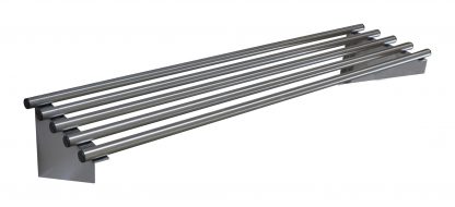 Stainless Commercial Kitchen Pipe Wall Shelf, 1200 X 300mm deep-0