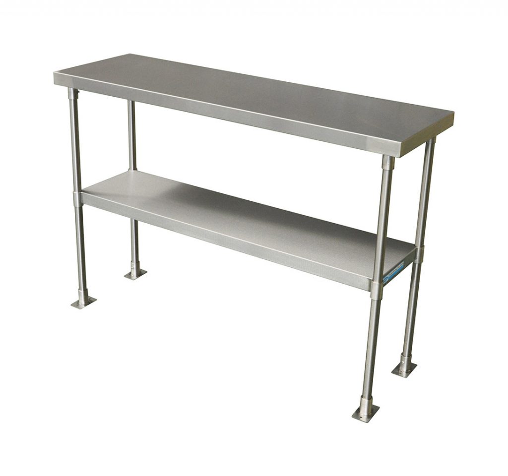 Stainless Steel Over Bench Shelf 2-Tier, 1150 X 350mm - Brayco NZ