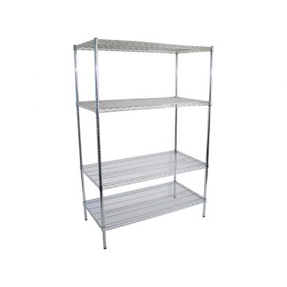 Chrome Dry Store Shelves 4 Tier, 1219 X 610 deep x 1800mm high-0