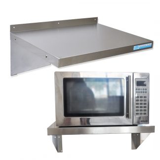 Microwave Wall Shelf, Stainless Steel, 600 X 450mm deep.