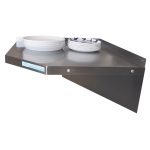 Deep Stainless Wall Mounted Shelf, 450 X 450mm deep.