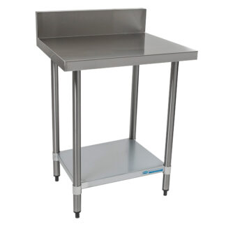 Commercial 304 Grade Stainless Steel Splashback Bench, 600 x 610 x 900mm high
