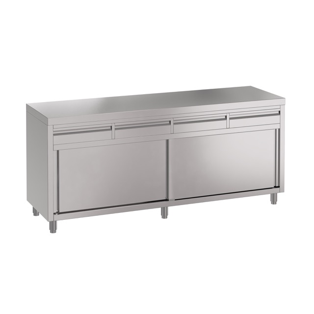 Stainless Steel Kitchen Cabinets, 2000 x 610 x 900mm high