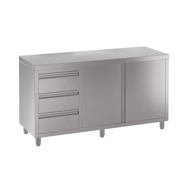 Stainless Steel Commercial BBQ Cabinet, 1600 x 700 x 900mm high