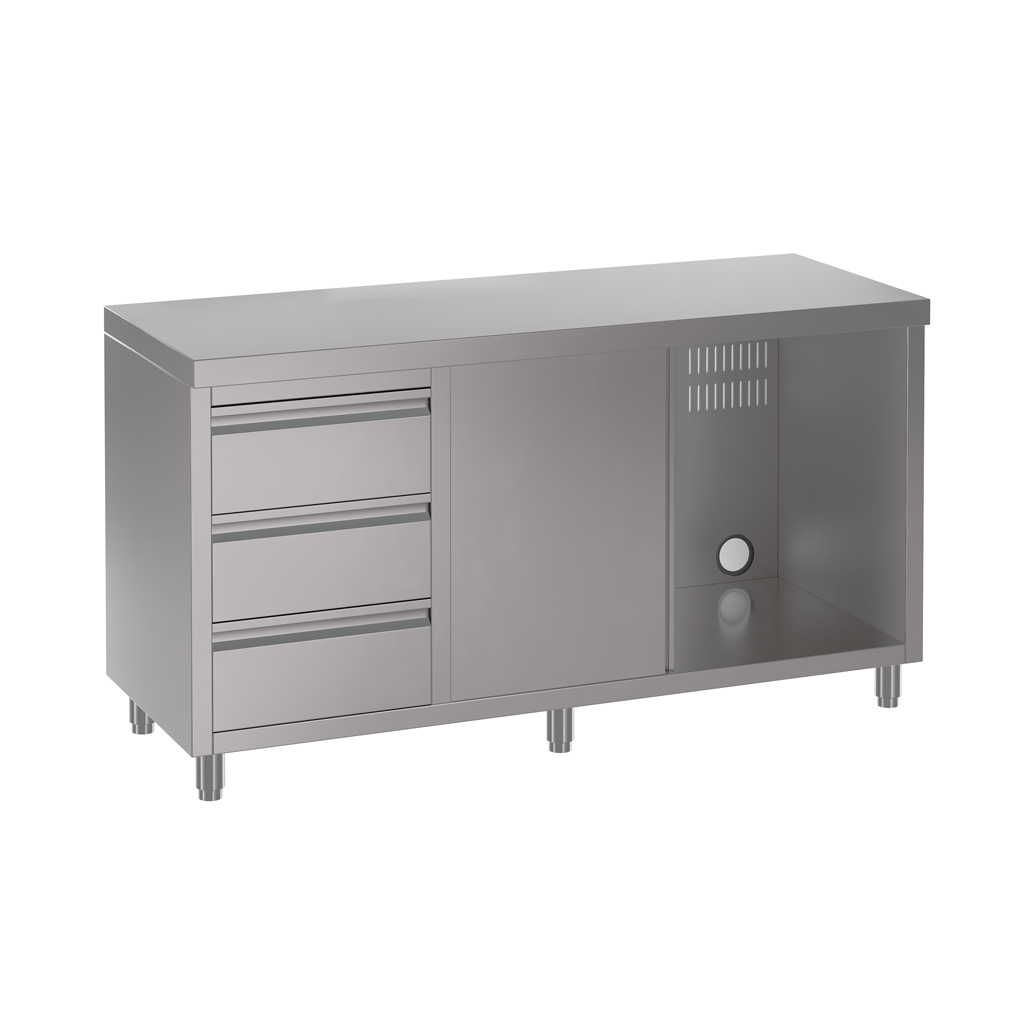 Coffee Cart – Machine Ready, 1600 x 700 x 900mm