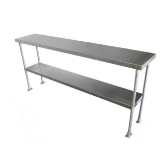 Stainless Steel Over Bench Shelf 2-Tier, 1750 X 350mm