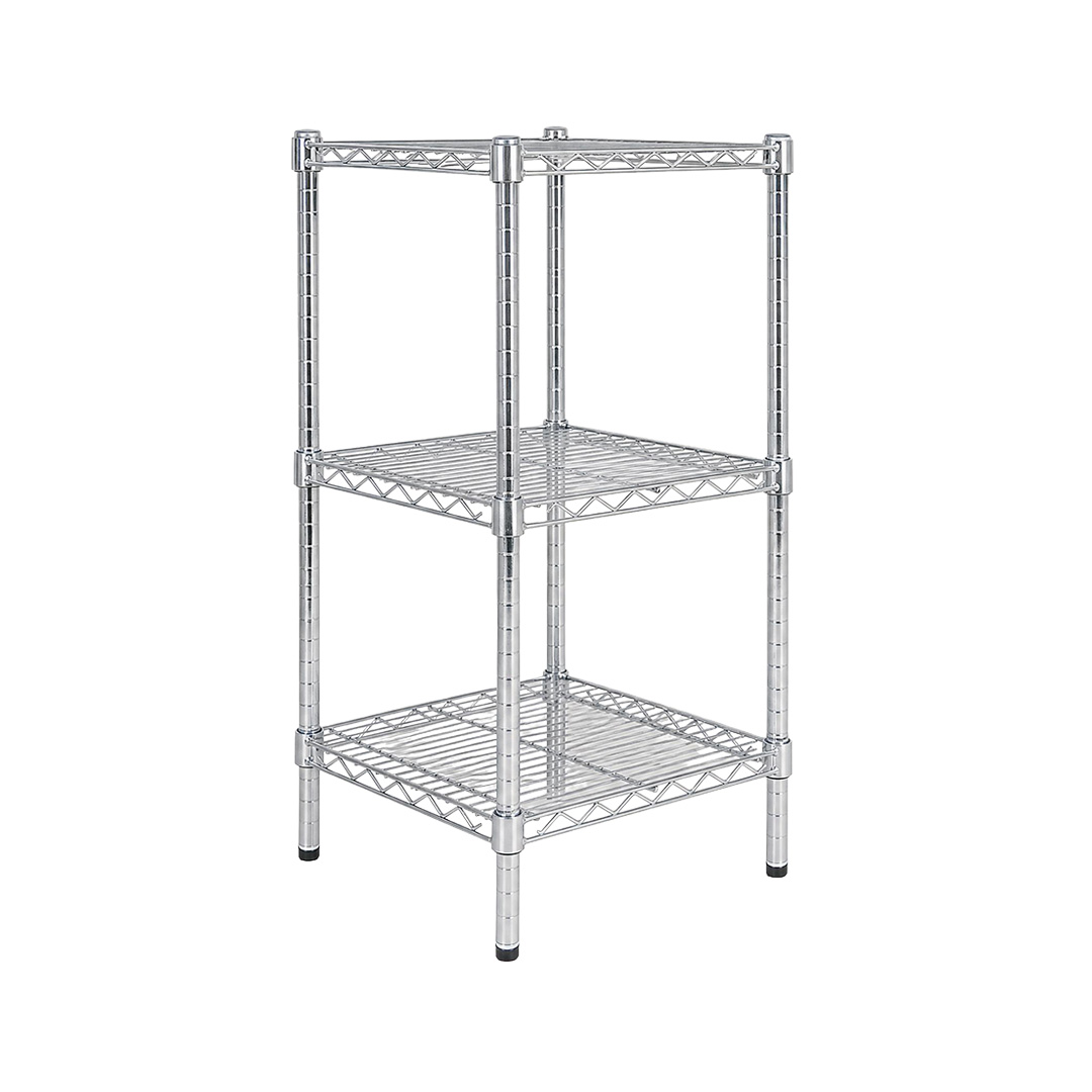 Chrome Wire Dry Store Shelving, 3 Tier, 457 X 457 deep x 900mm high