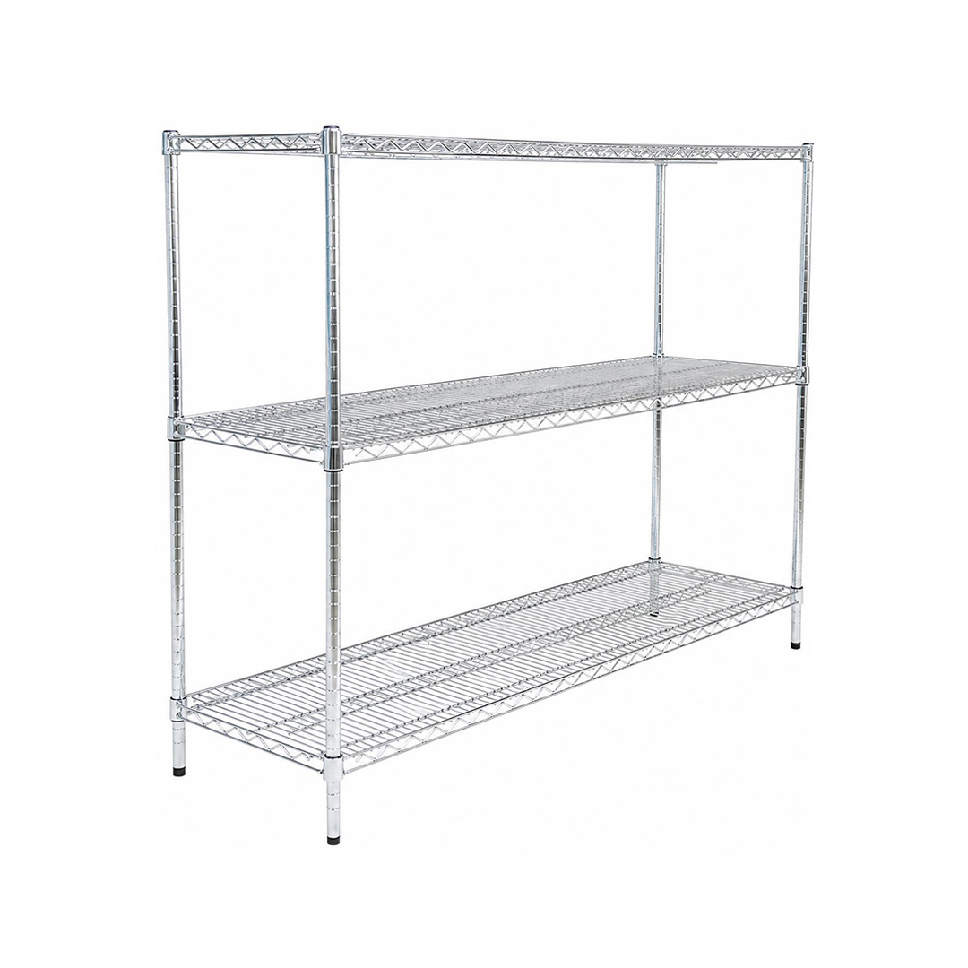 Chrome Wire Dry Store Shelving, 3 Tier, 1524 X 457 deep x 900mm high