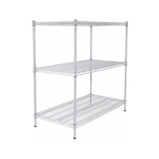 Chrome Dry Store Shelf 3 Tier , 914 X 610 deep x 900mm high