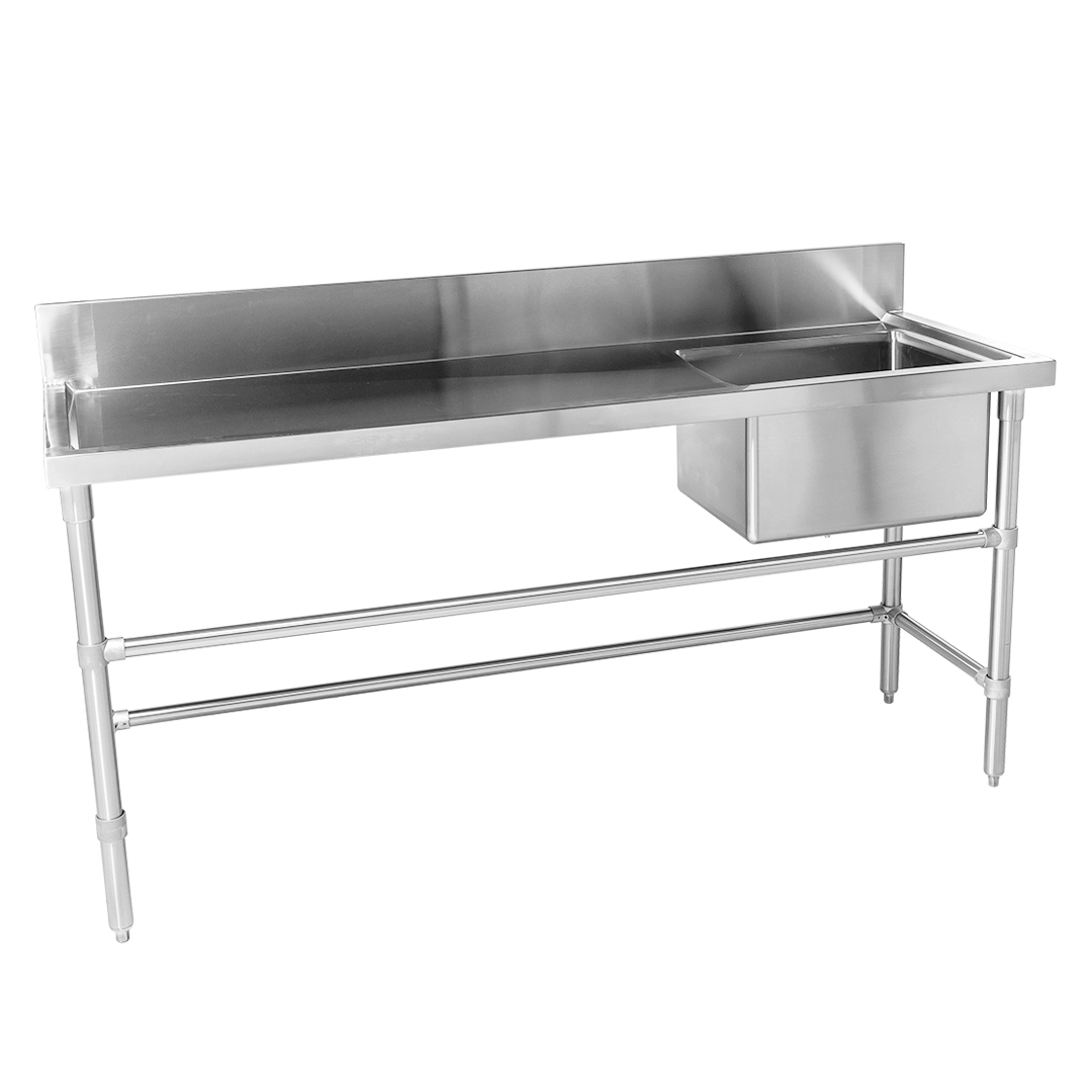 Stainless Sinks – Left Bench, 1800 x 610 x 900mm high