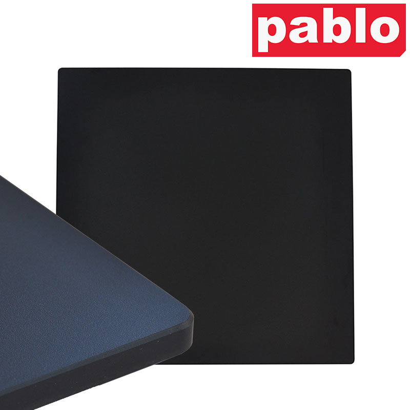 Diego Composite High Pressed Laminate Table Top – Square, Black