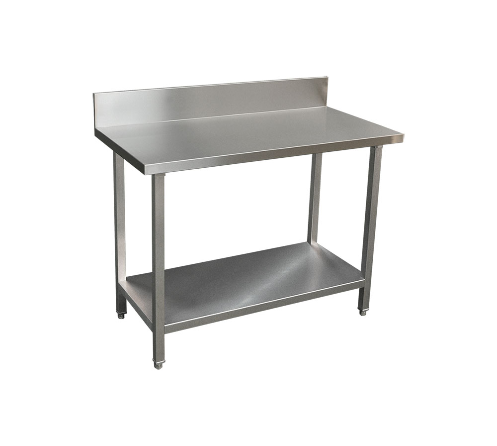 stainless steel table with wheels